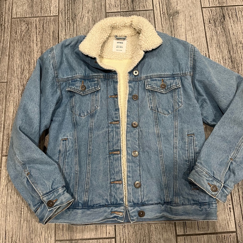 Cotton on Sherpa lined denim jacket